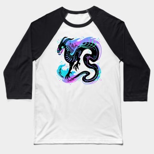 Cyberpunk Dragon Baseball T-Shirt